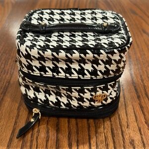 PURSEN Prima Travel Weekender Jewelry Case Organizer Patent Houndstooth